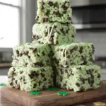 St. Patrick’s Day Mint Chocolate Chip Rice Krispie Treats
