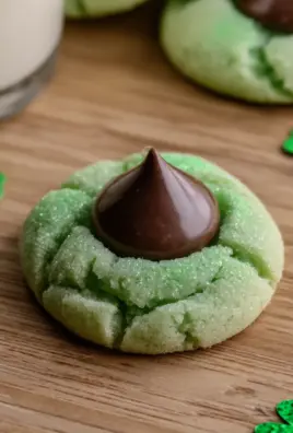 St. Patrick's Day Mint Chocolate Kiss Cookies