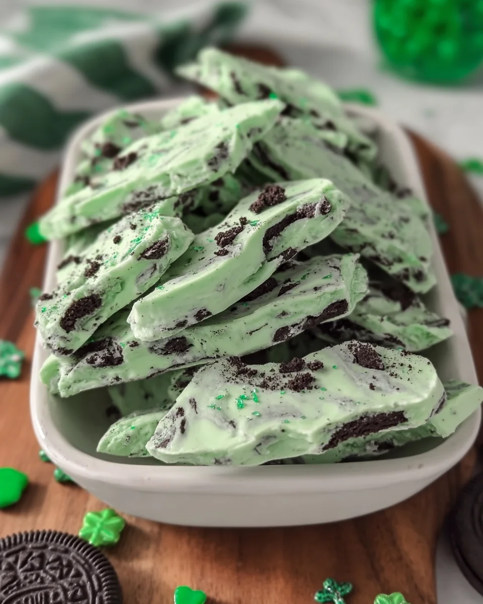 St. Patrick's Day Mint Oreo Bark St.