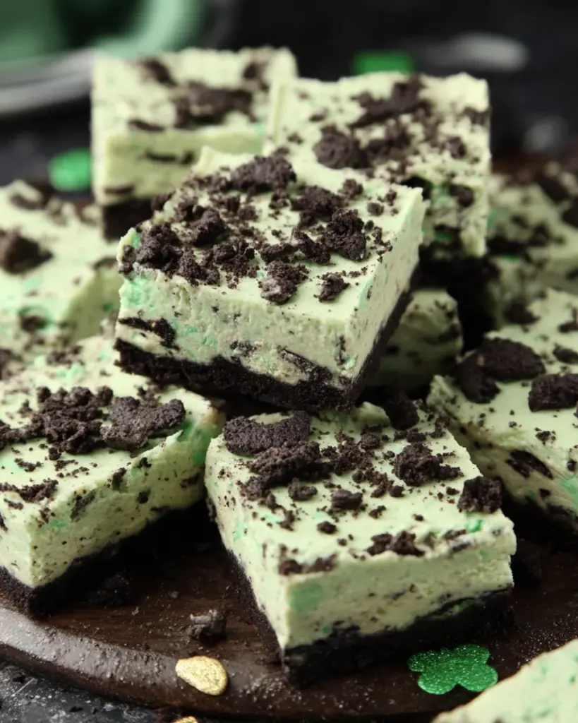 St. Patrick’s Day Mint Oreo Cheesecake Bars