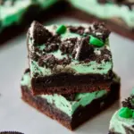 St. Patrick’s Day Triple Layer Fudgy Mint Oreo Brownies