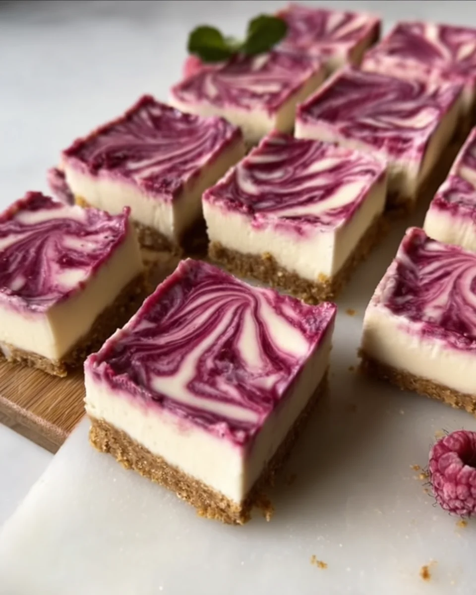 Vegan Raspberry Cheesecake Bars