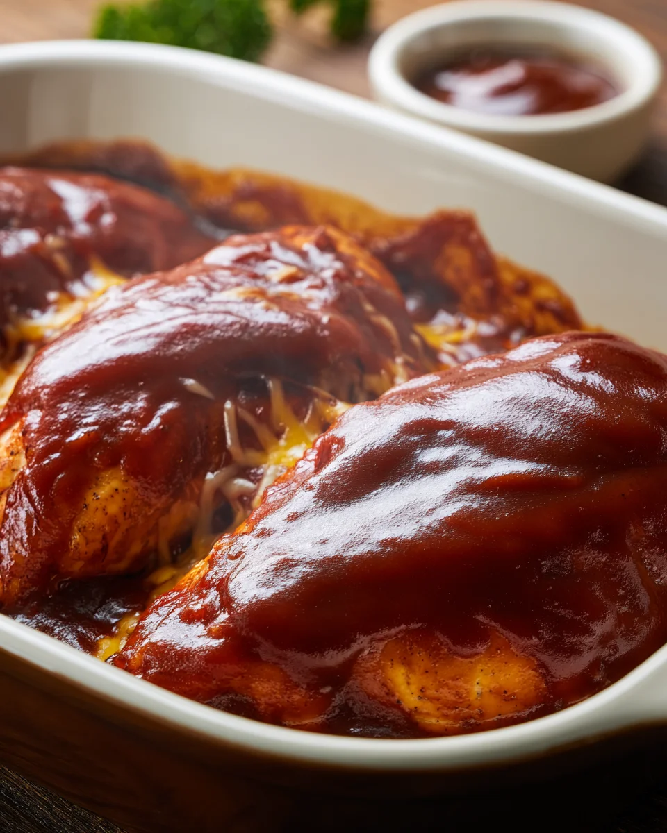 3 Ingredient BBQ Chicken Bake