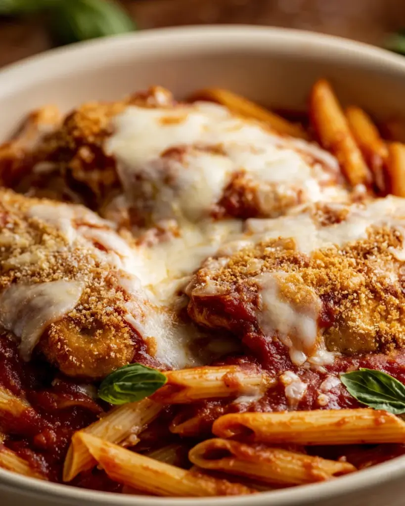 Baked Chicken Parmesan Pasta
