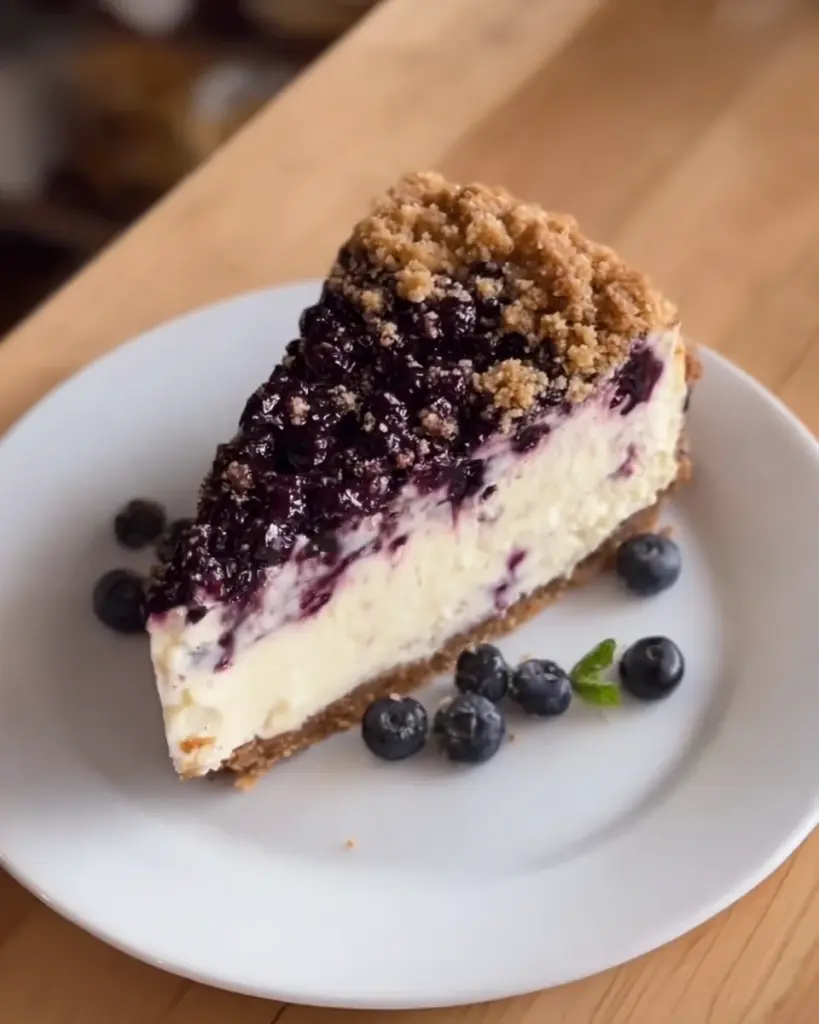 Blueberry Crumble Cheesecake