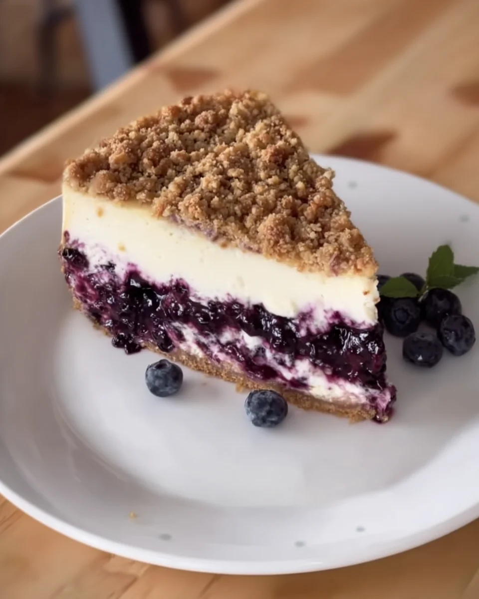 Blueberry Crumble Cheesecake Blueberry