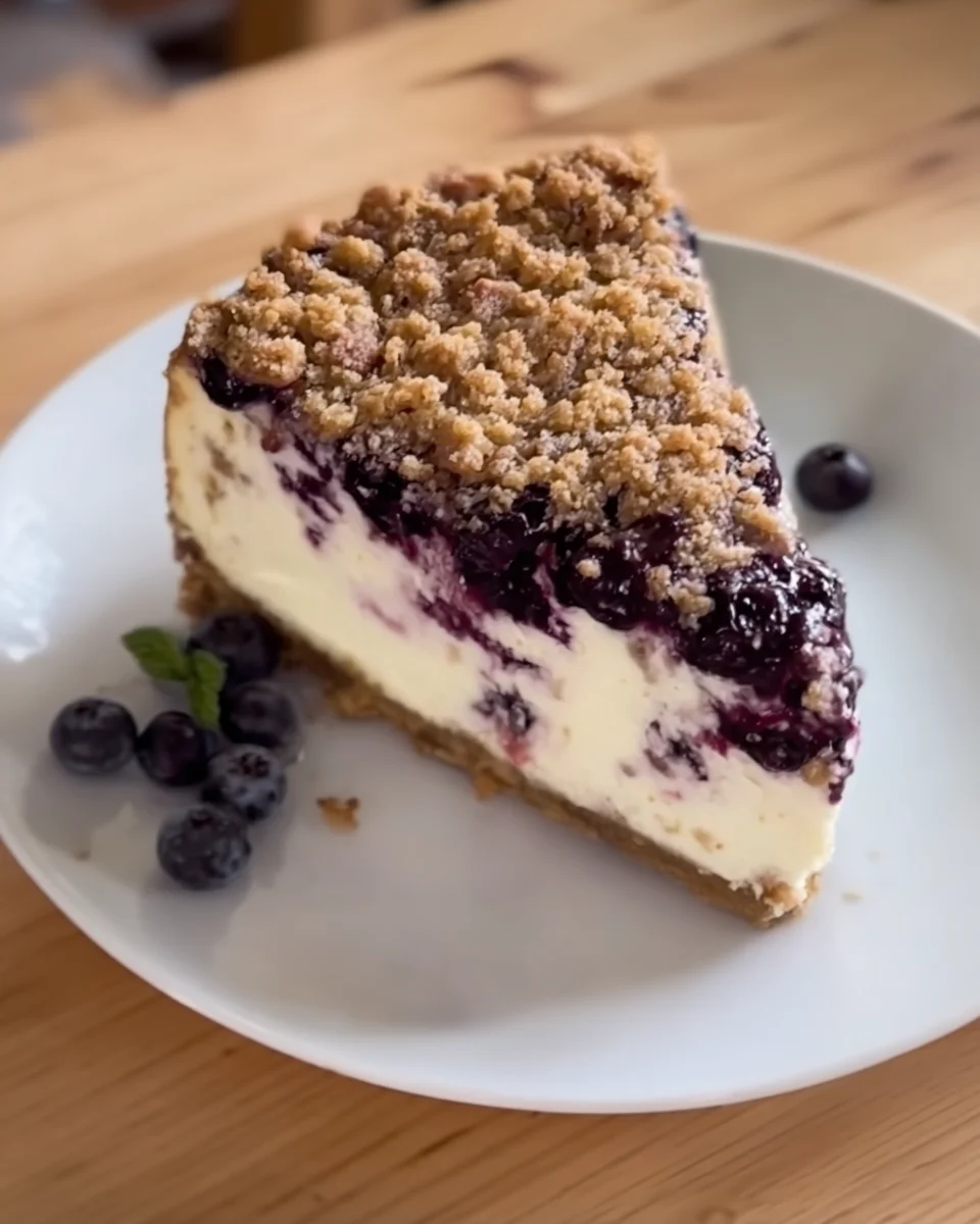 Blueberry Crumble Cheesecake Blueberry