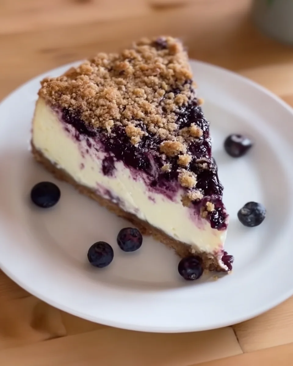 Blueberry Crumble Cheesecake Blueberry