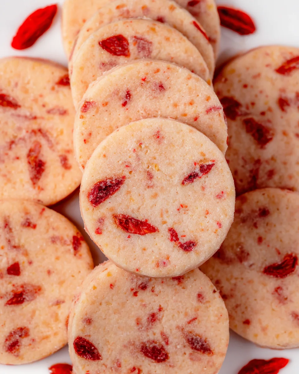 Cherry Almond Shortbread Cookies Cherry