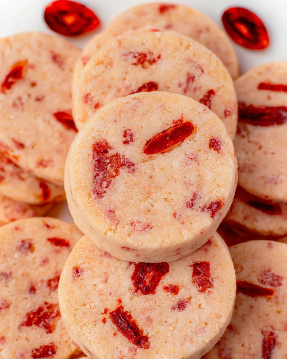Cherry Almond Shortbread Cookies Cherry
