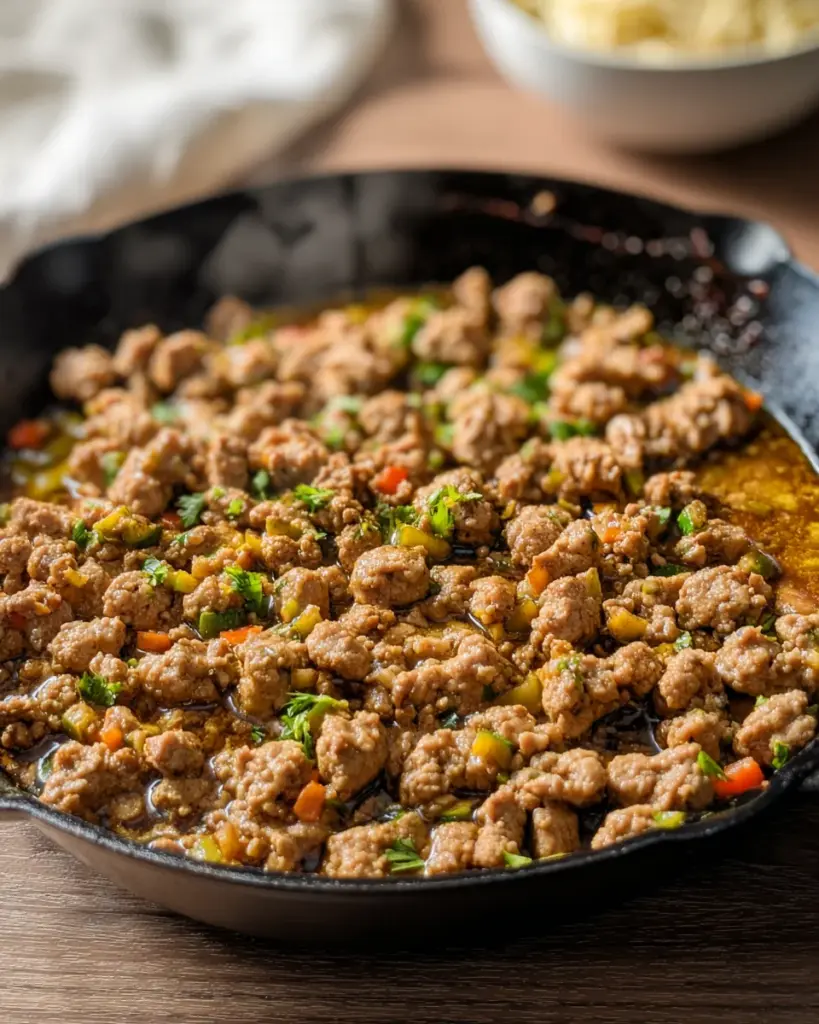 Garlic Ginger Turkey Skillet