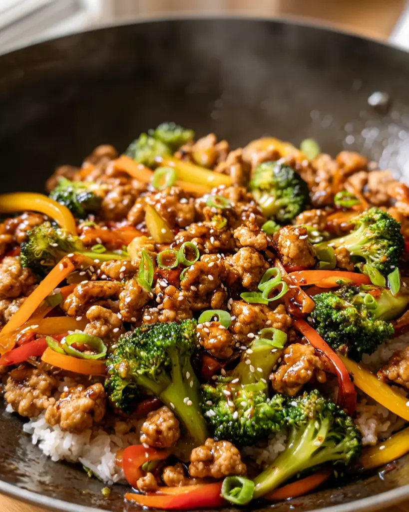 Ground Chicken Teriyaki Stir Fry