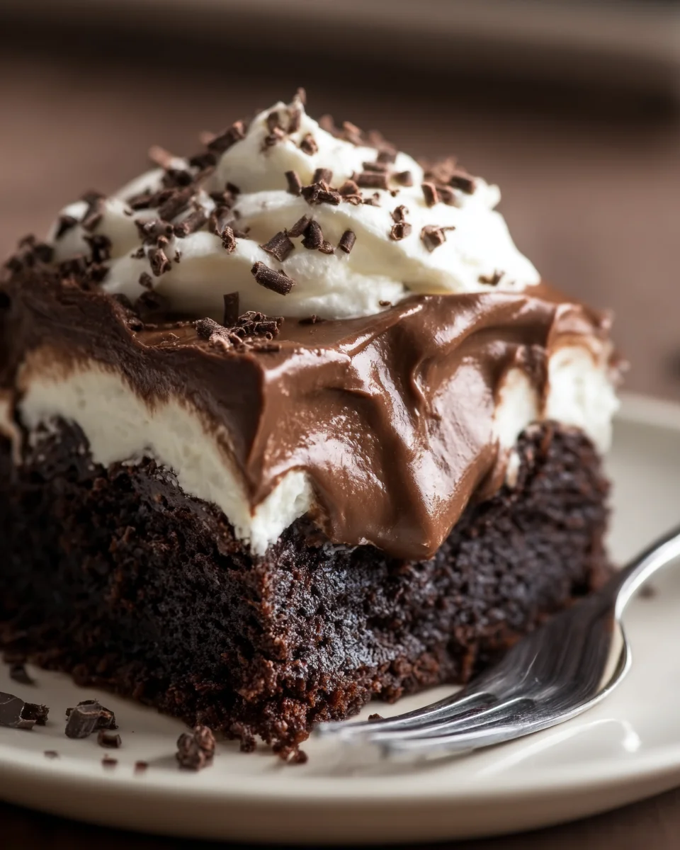 Layered Pudding Brownie Dessert