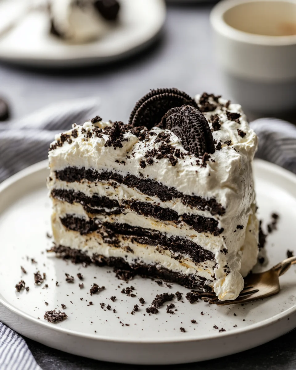 No Bake Oreo Icebox Cake No