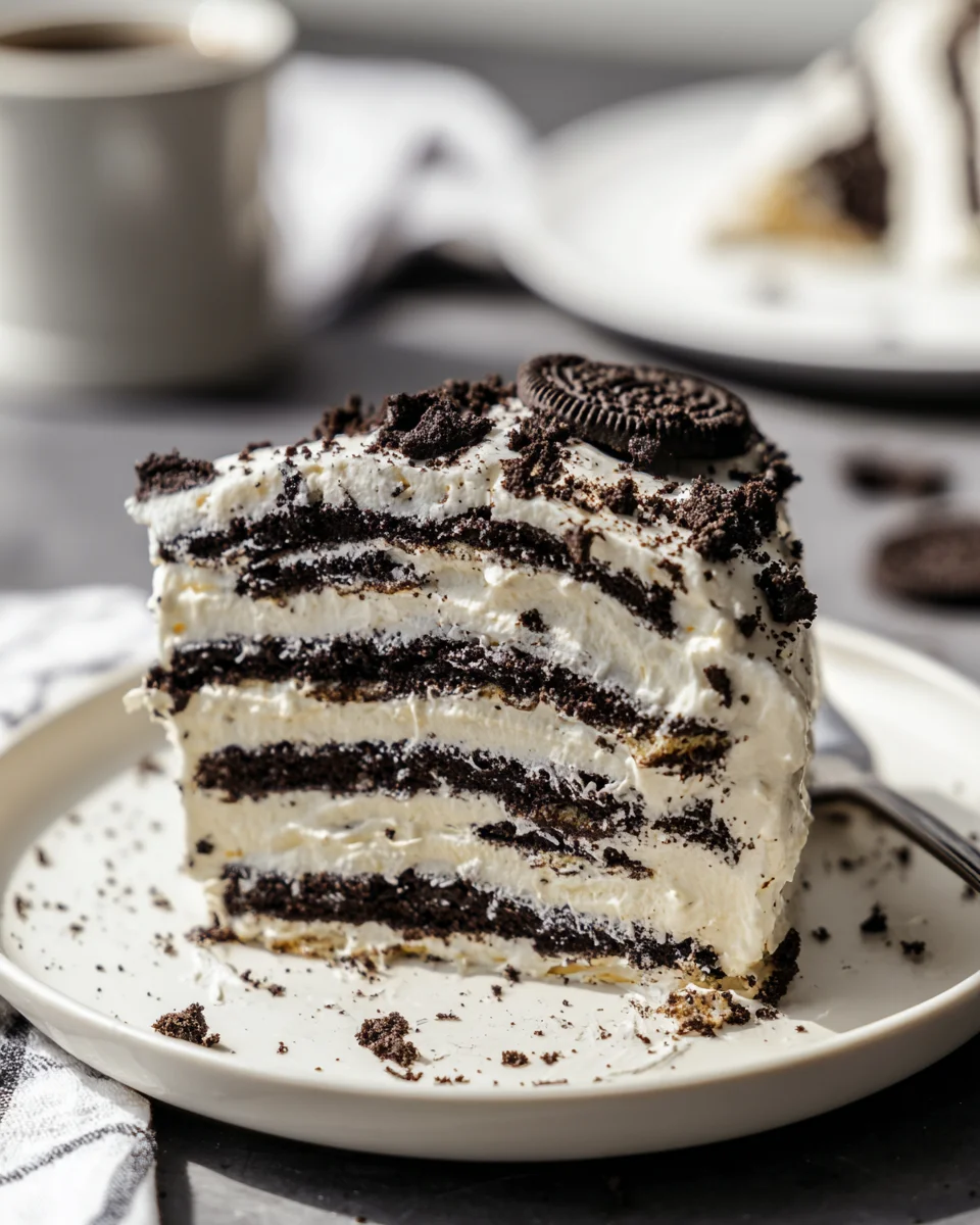 No Bake Oreo Icebox Cake No