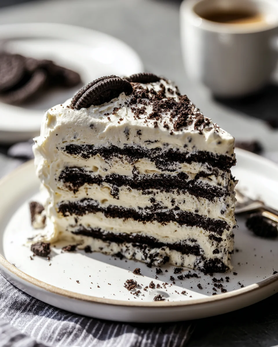 No Bake Oreo Icebox Cake No