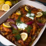 One-Pan Chicken Shawarma with Roasted Garlic Sauce