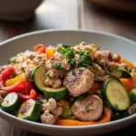 One Pan Turkey Veggie Bowl