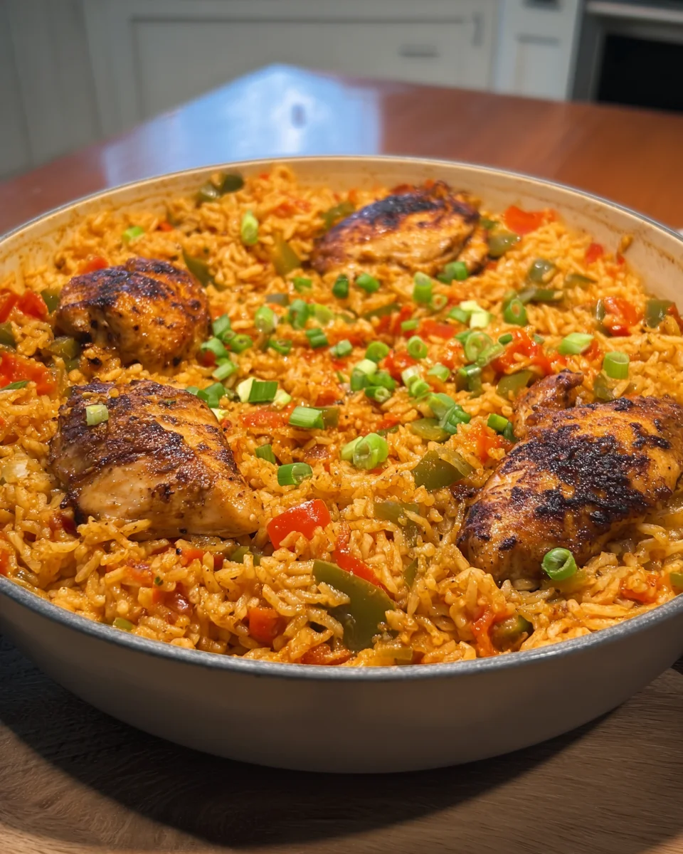 One Pot Cajun Chicken and Rice One
