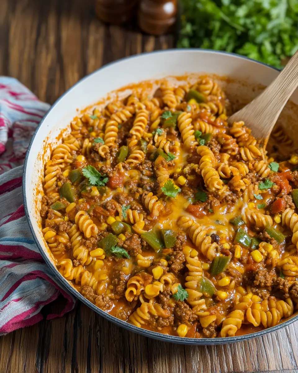 One Pot Taco Beef Pasta