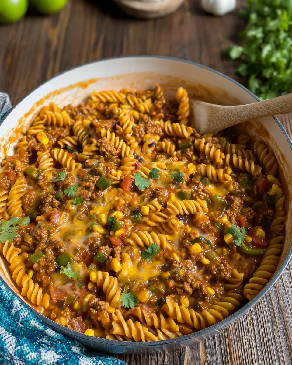 One Pot Taco Beef Pasta