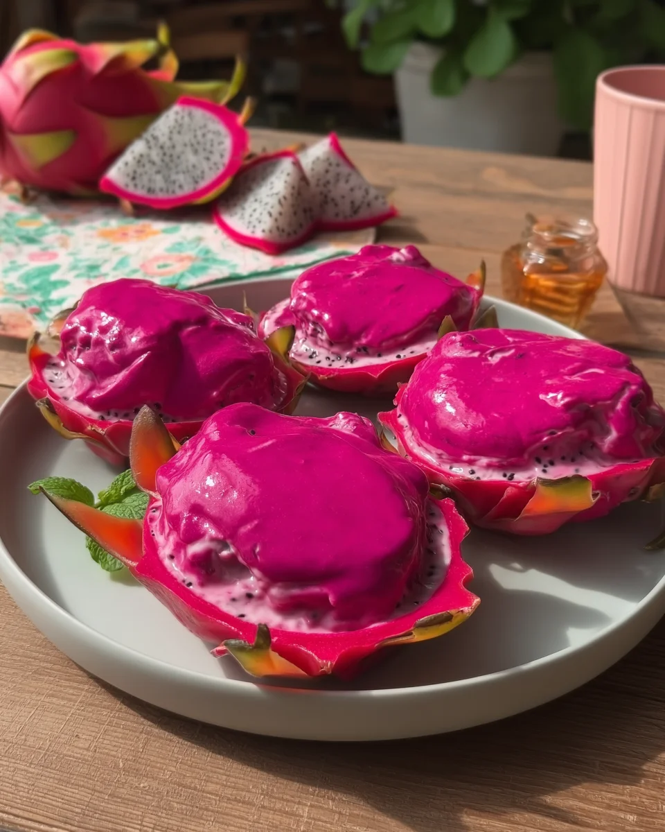 Pink Dragon Fruit Sorbet Recipe Pink