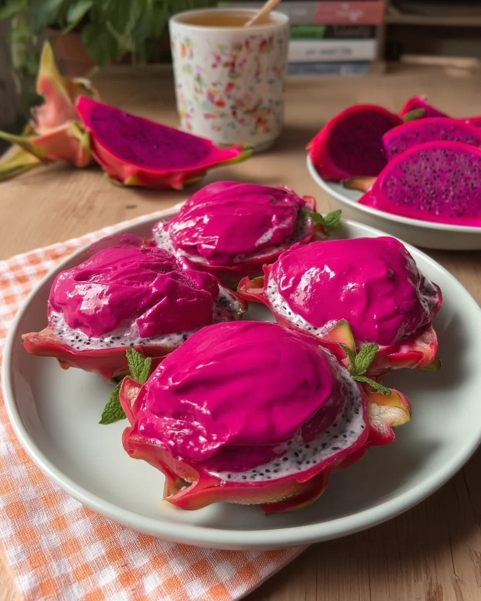 Pink Dragon Fruit Sorbet Recipe Pink
