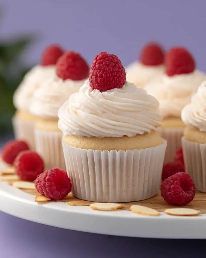 Raspberry Almond Cupcakes