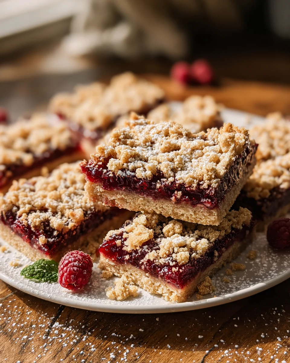 Raspberry Crumble Bars Raspberry