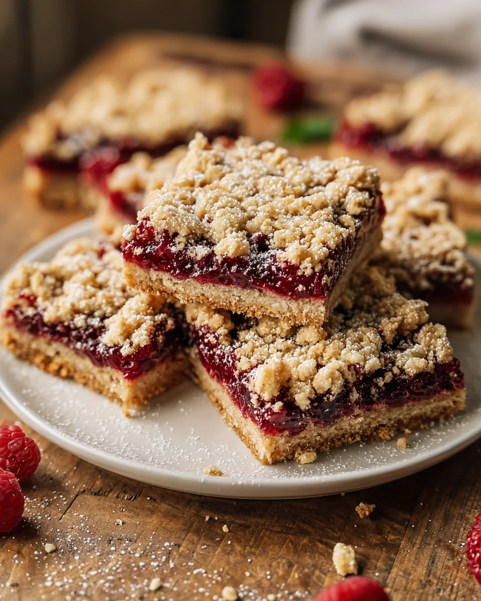 Raspberry Crumble Bars Raspberry