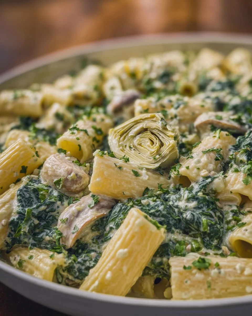 Spinach Artichoke Pasta Recipe Spinach