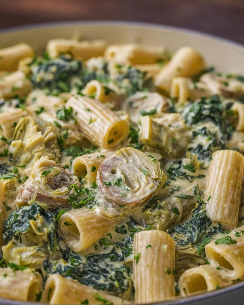 Spinach Artichoke Pasta Recipe Spinach