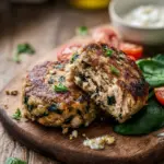 Spinach Feta Chicken Patties