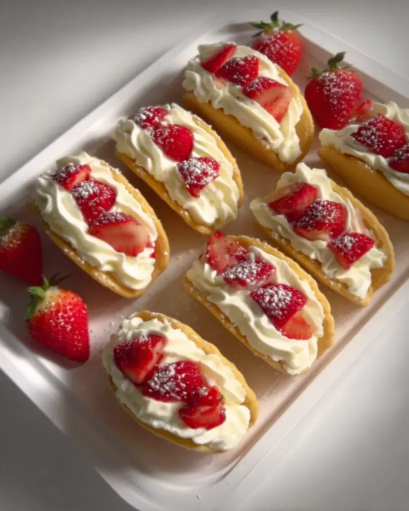 Strawberry Cake Taco