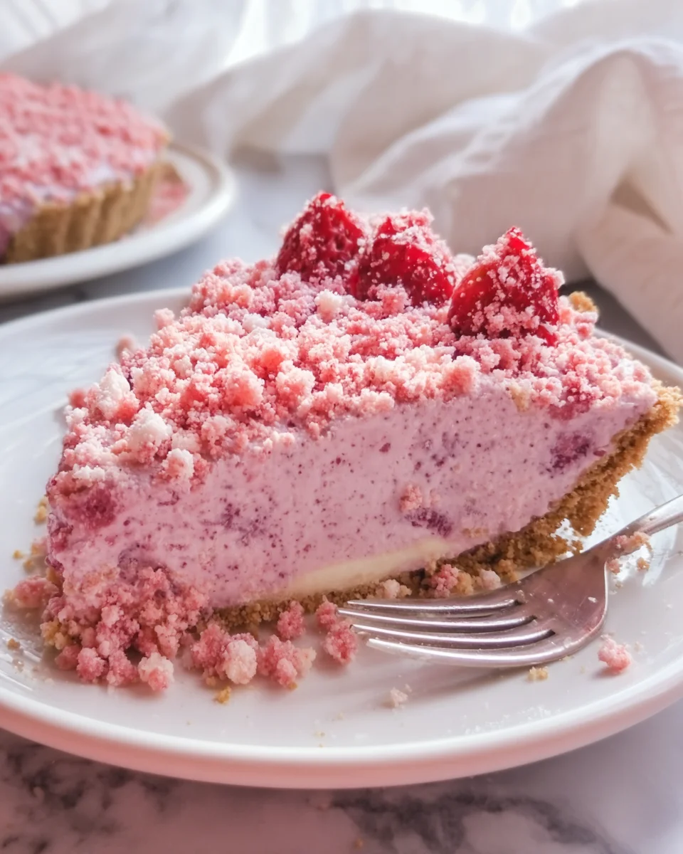 Strawberry Shortcake Freezer Pie Strawberry