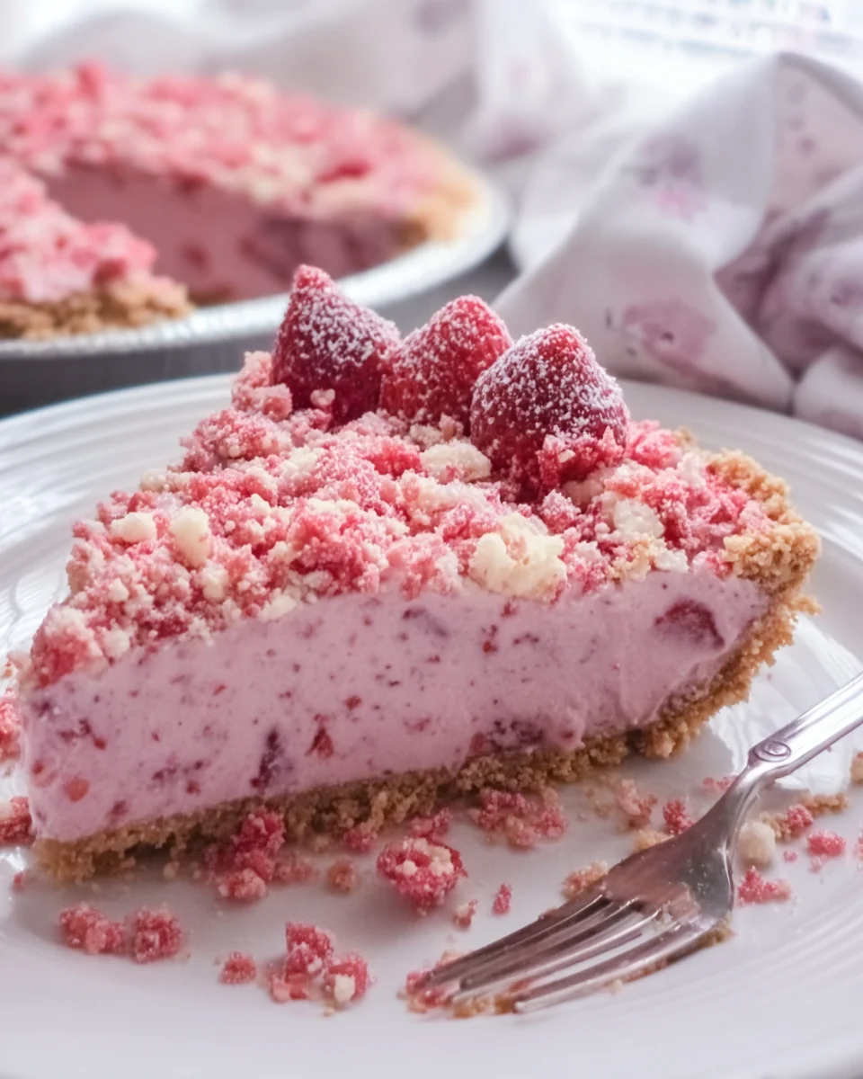 Strawberry Shortcake Freezer Pie Strawberry