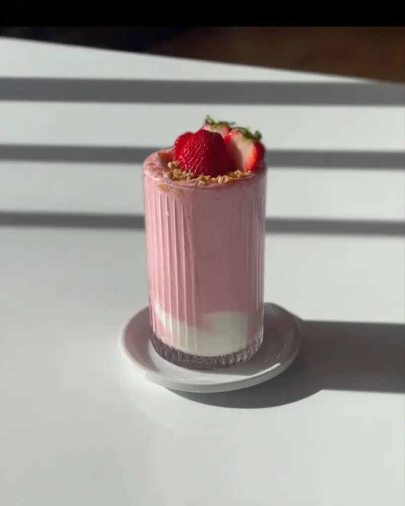 Strawberry yogurt smoothie
