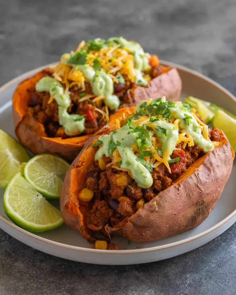 Taco Stuffed Sweet Potatoes