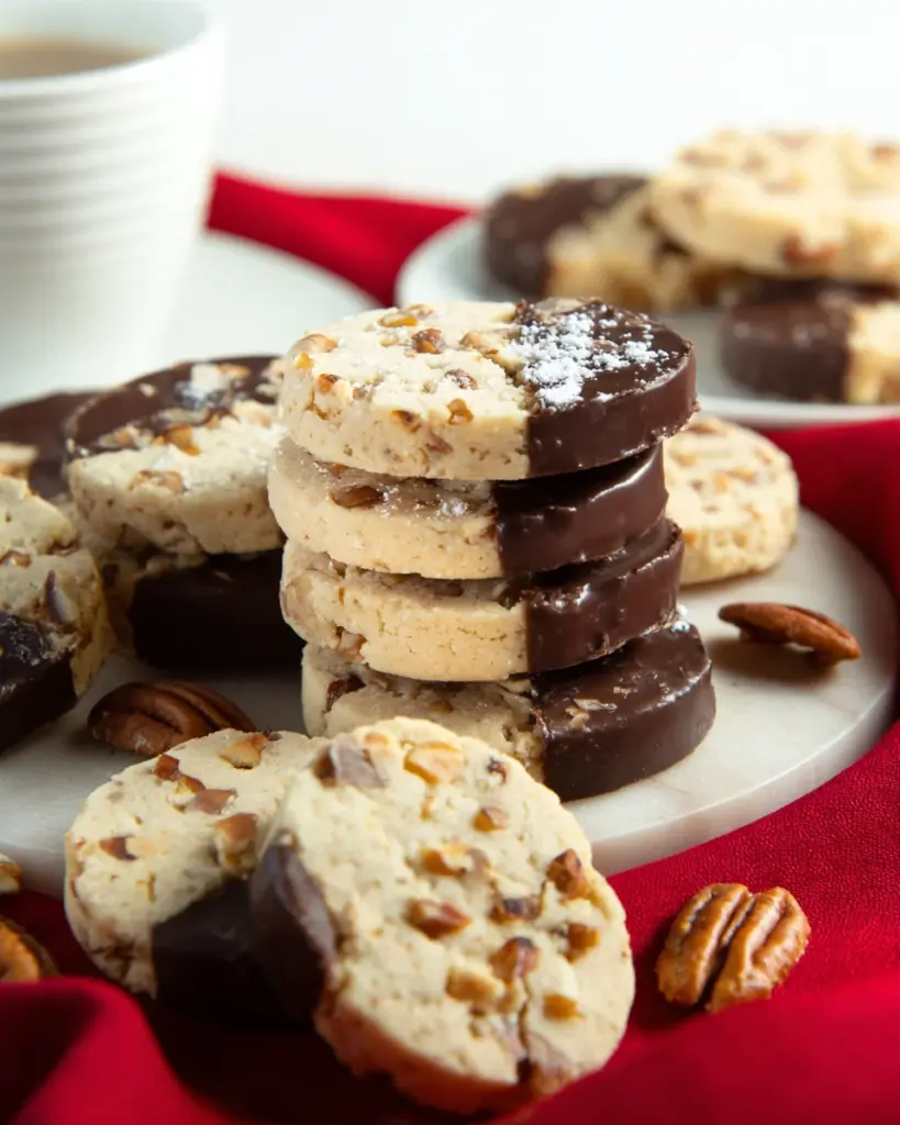 Toffee Pecan Shortbread Cookies