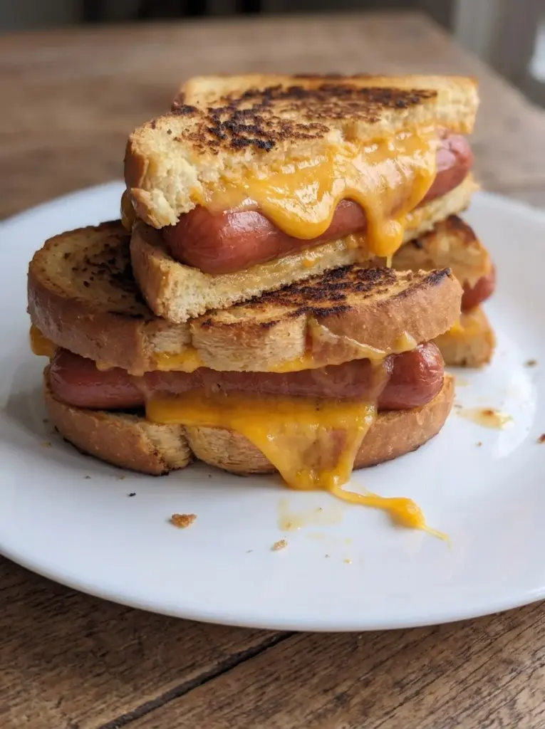 Air Fryer Grilled Cheese Hot Dog