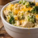 Cheesy Broccoli Chicken Rice Casserole