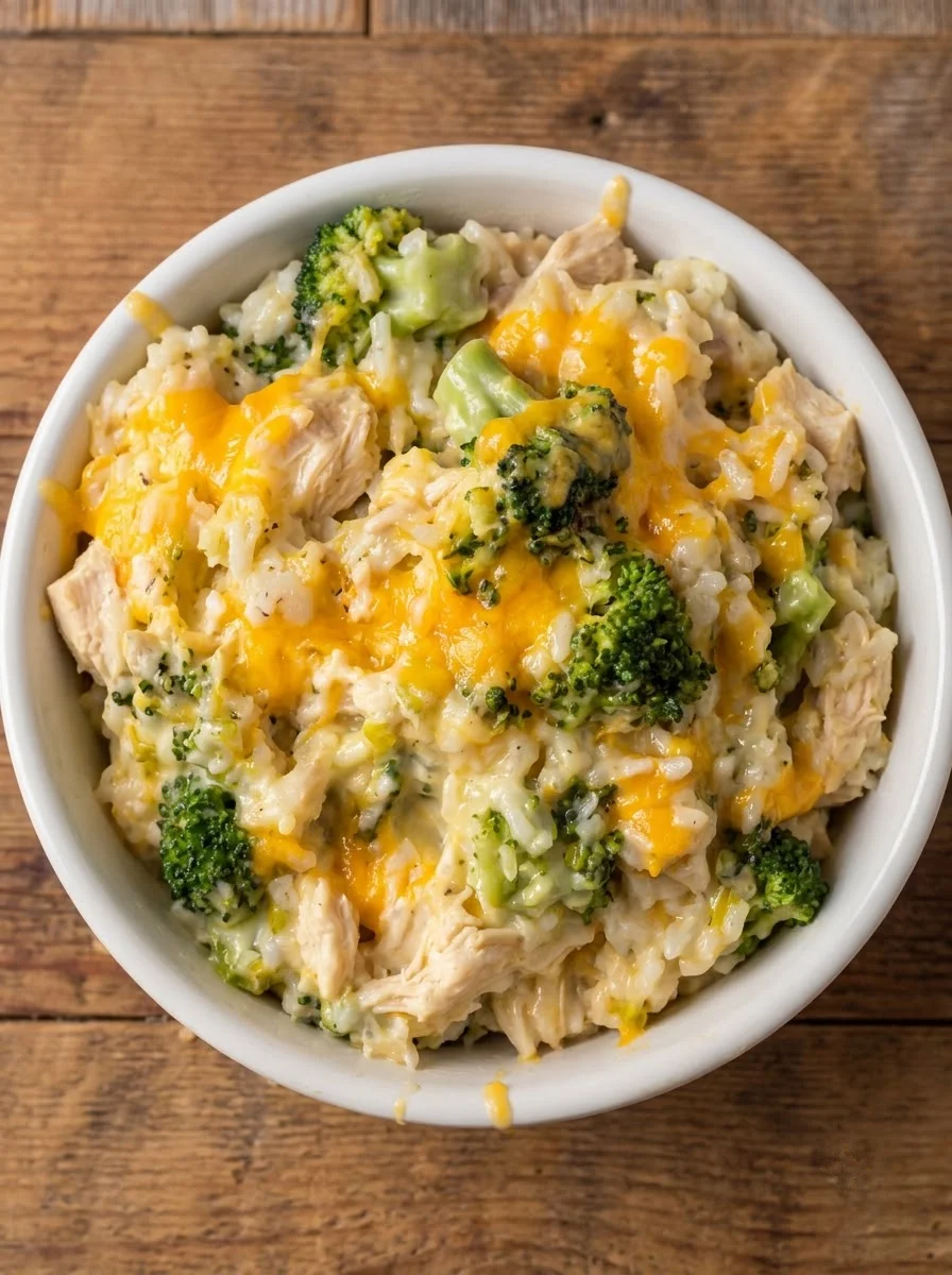 Cheesy Broccoli Chicken Rice Casserole Cheesy