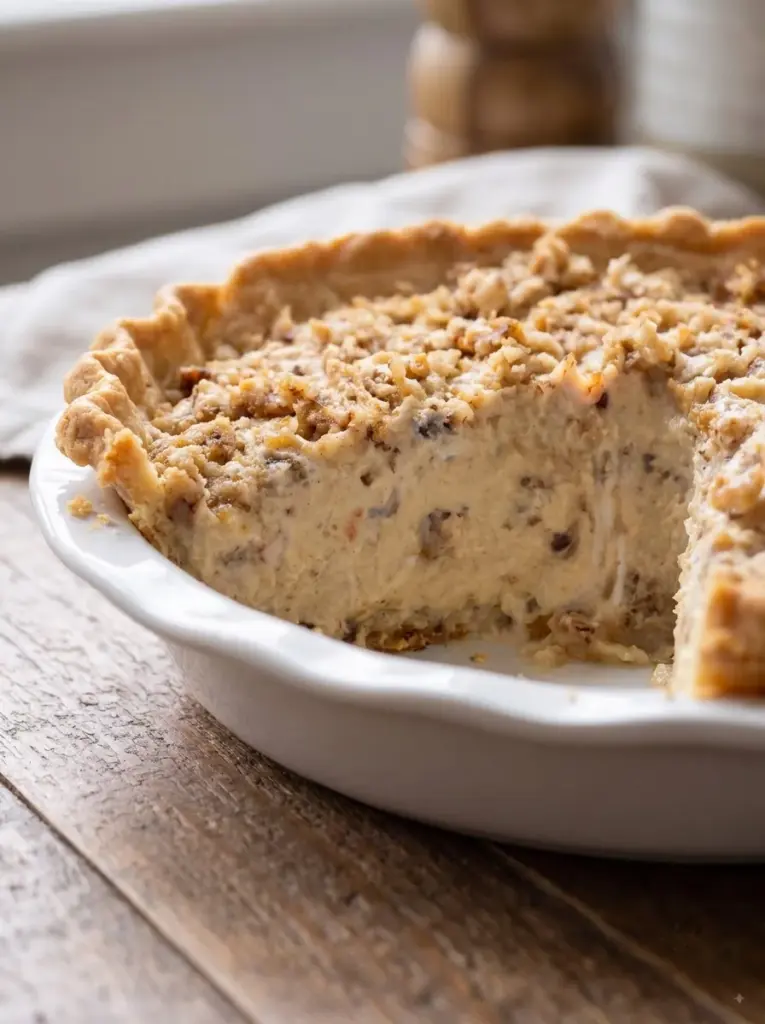 Creamy Nut Crumble Pie