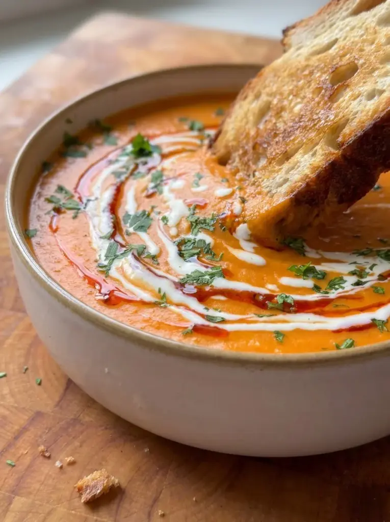 Creamy Tomato Soup with Sourdough
