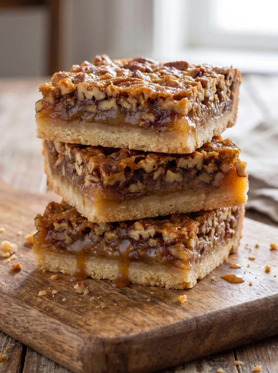 Gooey Caramel Pecan Bars