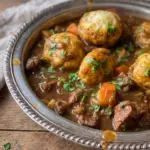 Slow Cooker Beef Stew and Dumplings
