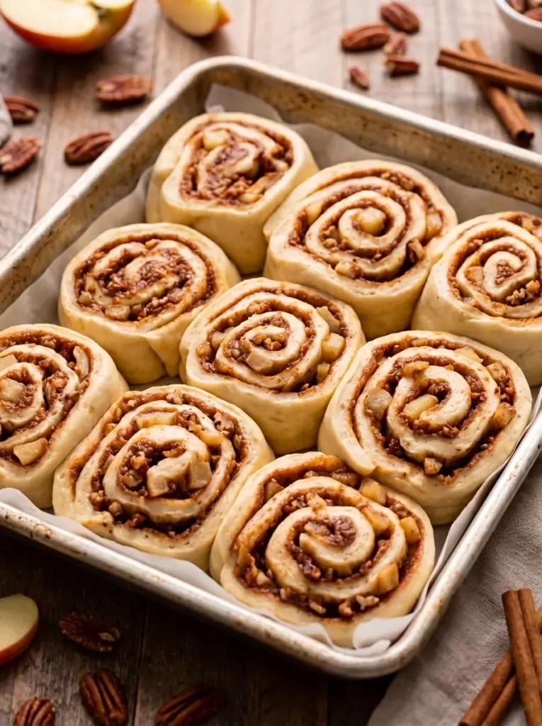 Apple Pecan Cinnamon Rolls