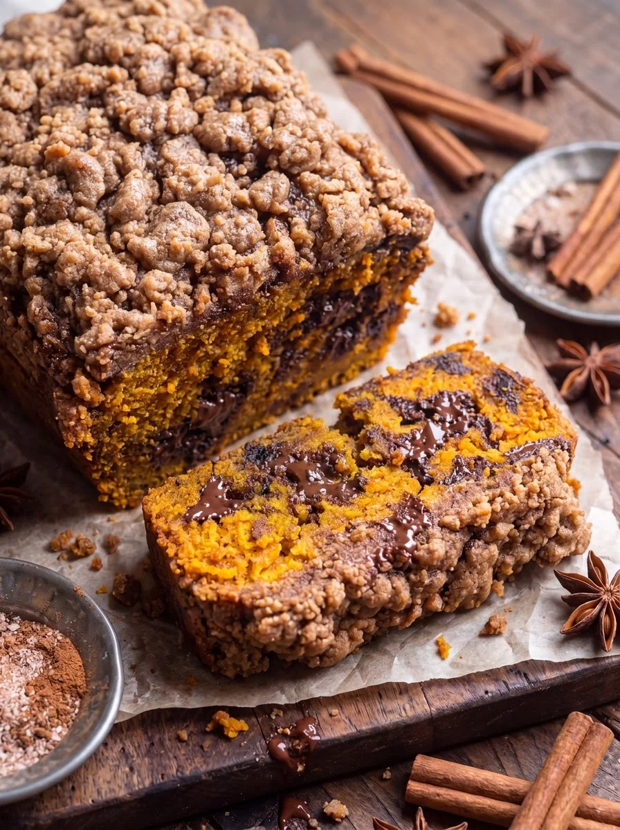 Pumpkin Chocolate Chip Streusel Bread Pumpkin