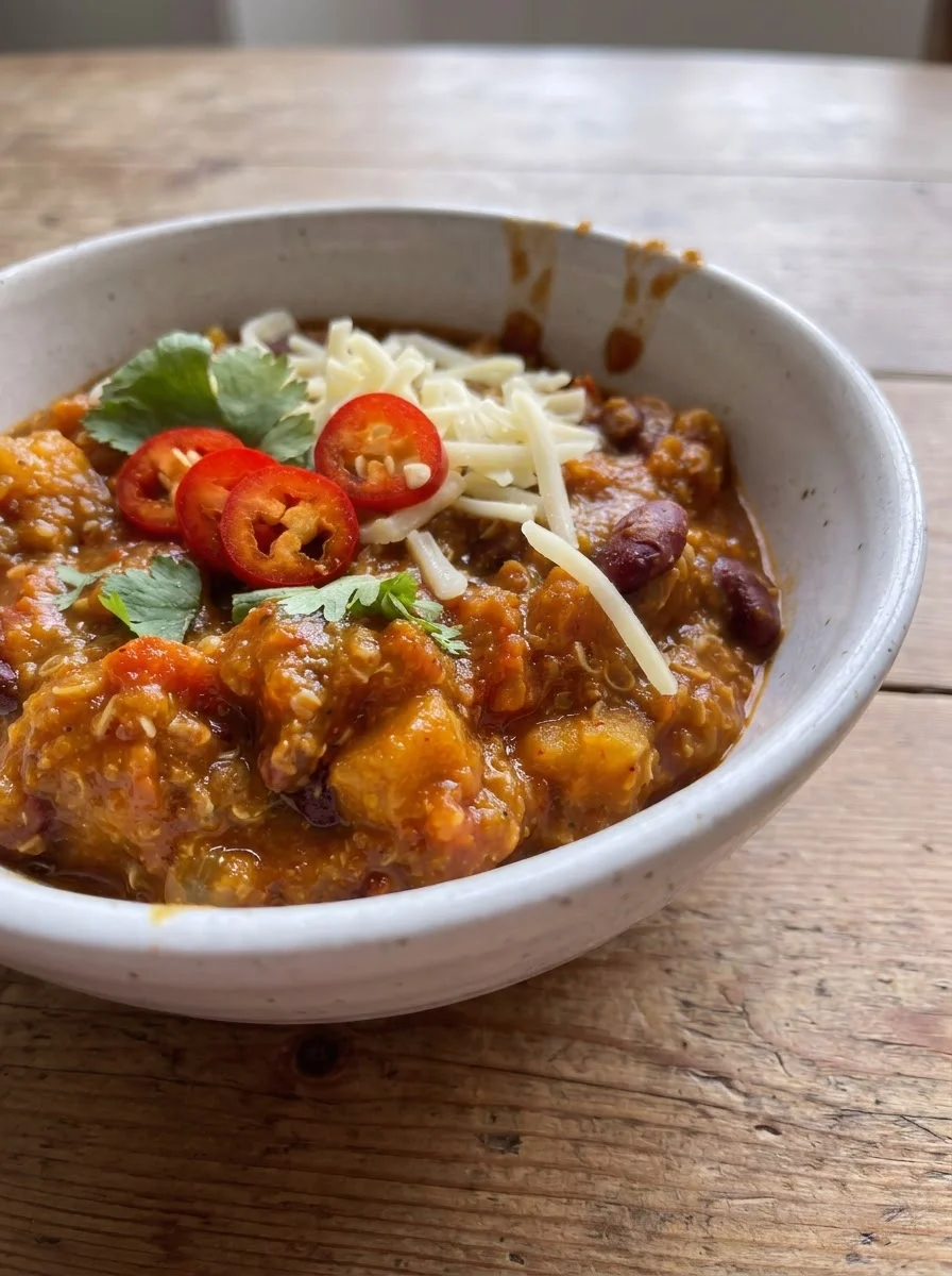 Slow Cooker Pumpkin Quinoa Chili