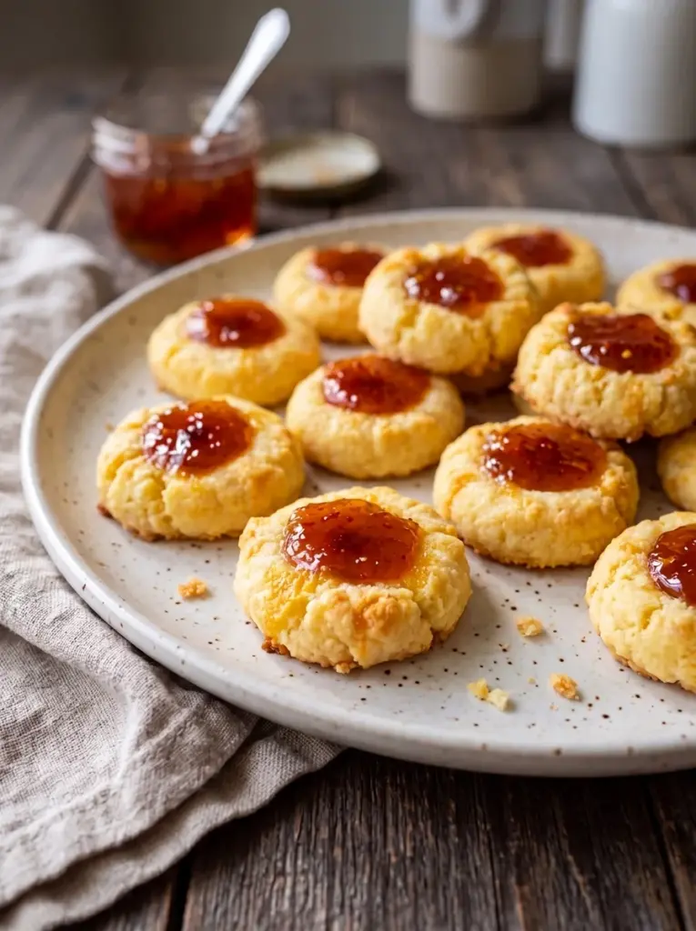 Cheesy Thumbprint Appetizers with Hot Pepper Jelly